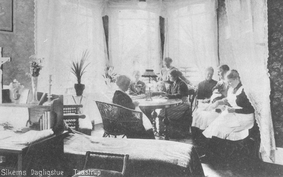 Foto: Dagligstuen hos Sikem ca. 1917 